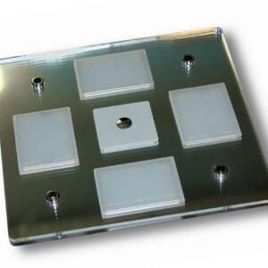 PLAFONIERA QUADRATA LED 12W 4000K INTERRUTTORE TOUCH