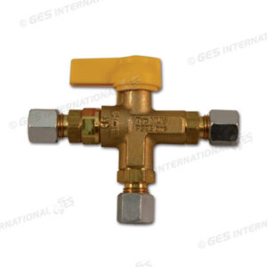 Rubinetto a T Ø 8 mm ad inversione