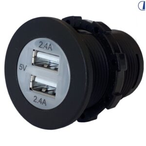 PRESA USB 12V/24V 2X 2.4A OUT INCASSO