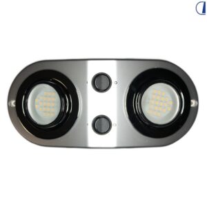 PLAFONIERA DOPPIA 12V-2X1W LUCE CALDA 3.000 K