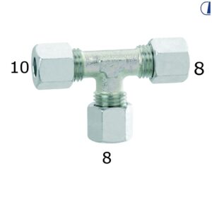RACCORDO A T RIDUZIONE 10X8X8 MM