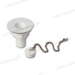 Piletta dritta con tappo e portagomma • Ø 20 mm