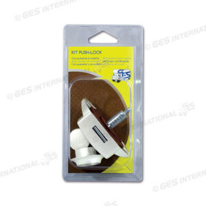 Kit Push-Lock • pulsante e rosetta • bianco • blister